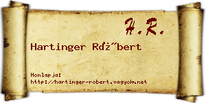 Hartinger Róbert névjegykártya