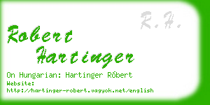 robert hartinger business card